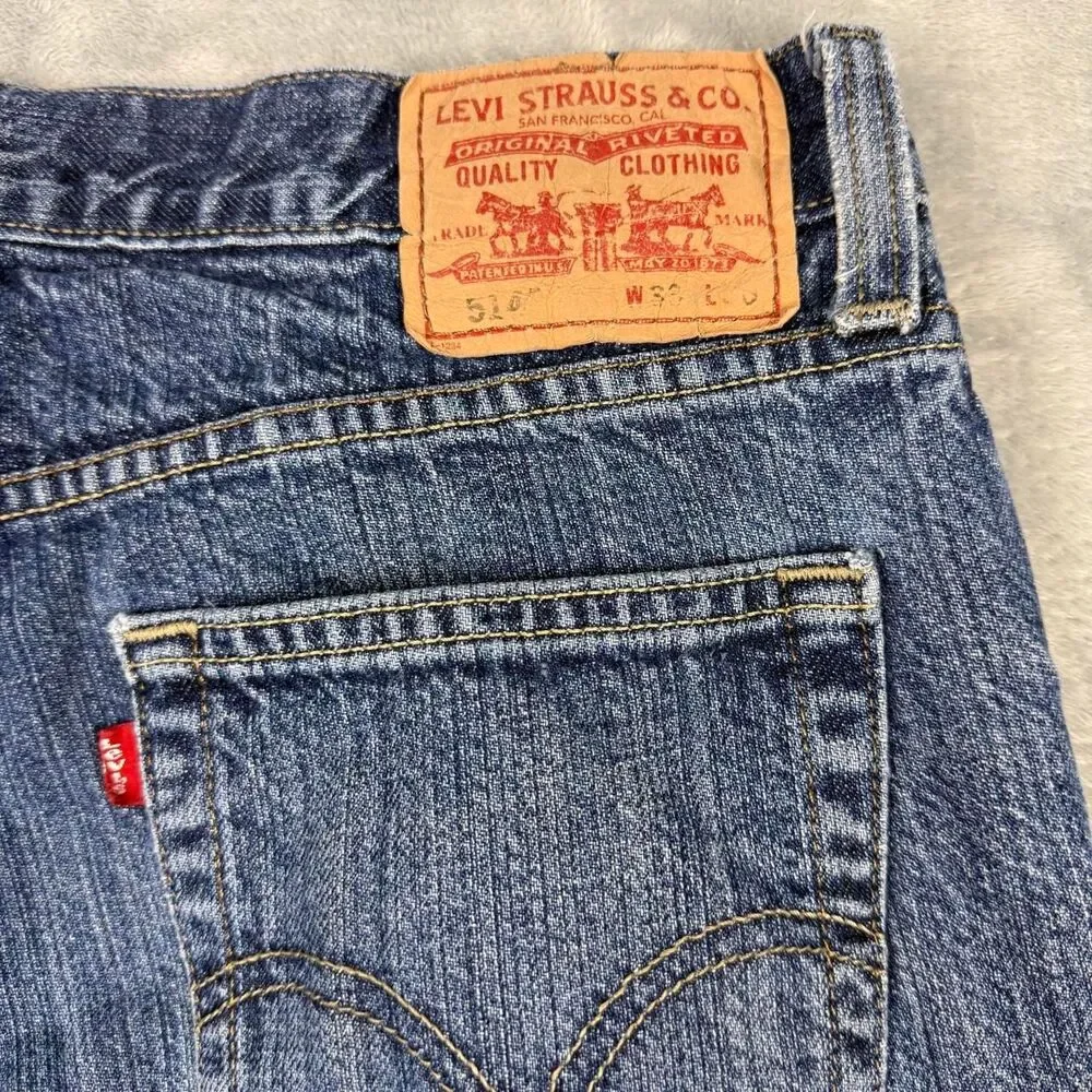 Levi-s Men's Blue and Navy Jeans